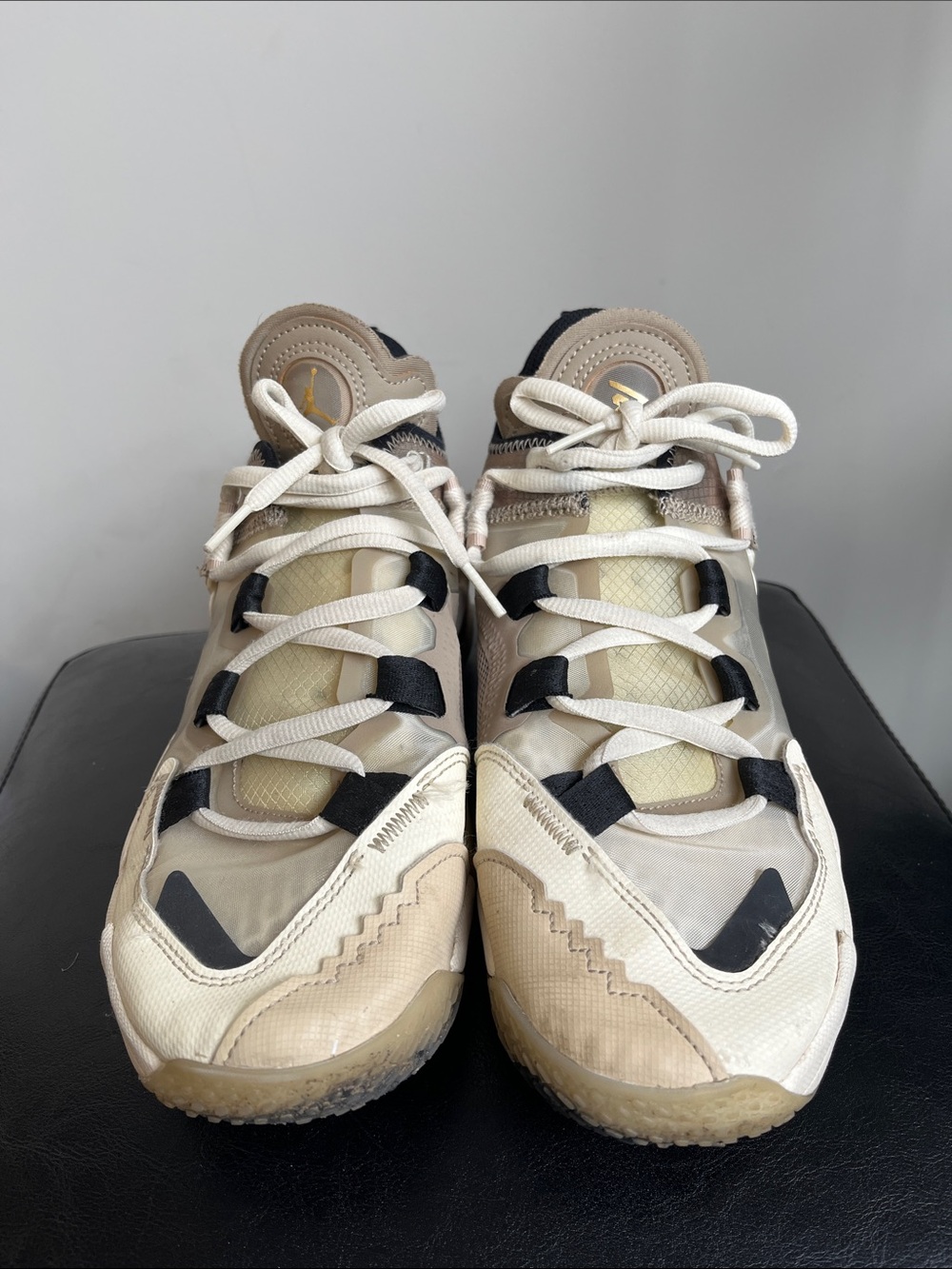 Jordan Sneakers in Beige, Cream, Black